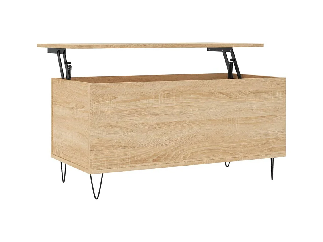 Couchtisch aus Sonoma-Eiche, 90 x 44,5 x 45 cm, Holzwerkstoff