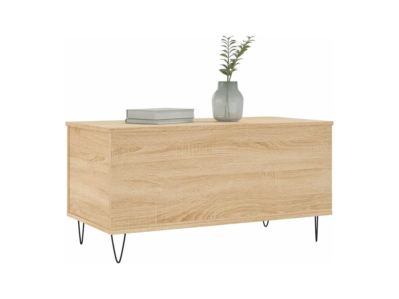 Couchtisch aus Sonoma-Eiche, 90 x 44,5 x 45 cm, Holzwerkstoff