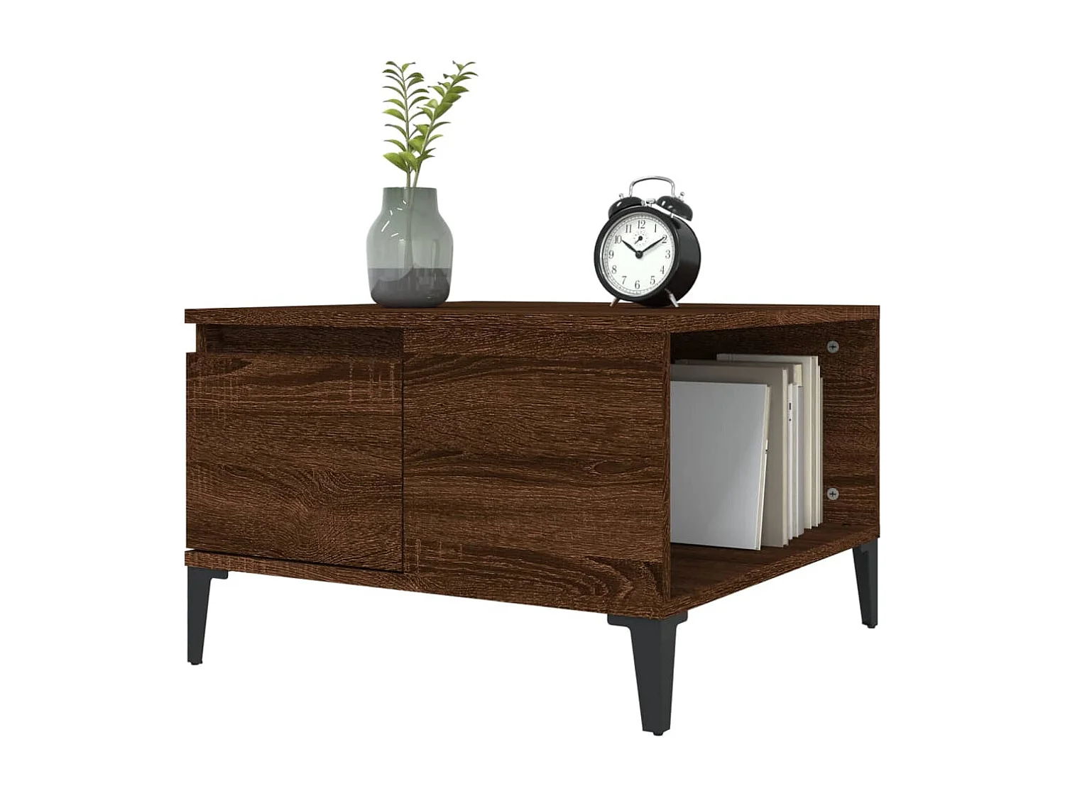 Salontafel bruin eiken 55x55x36,5 cm bewerkt hout