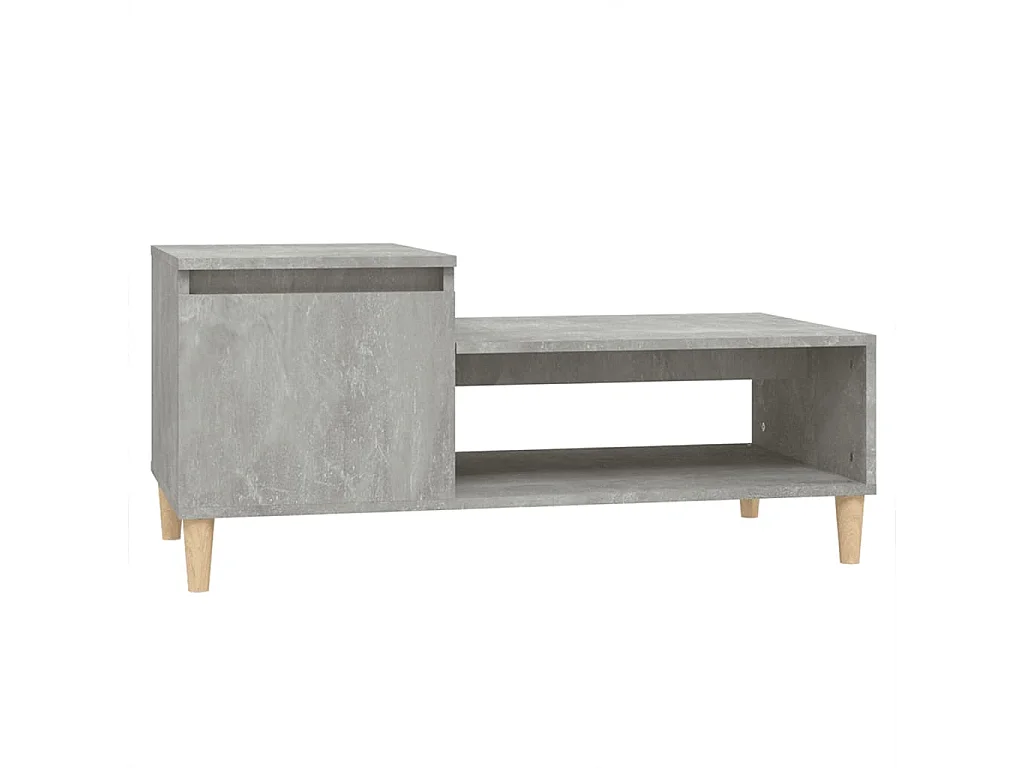 Table basse Gris béton 100x50x45 cm Bois d'ingénierie