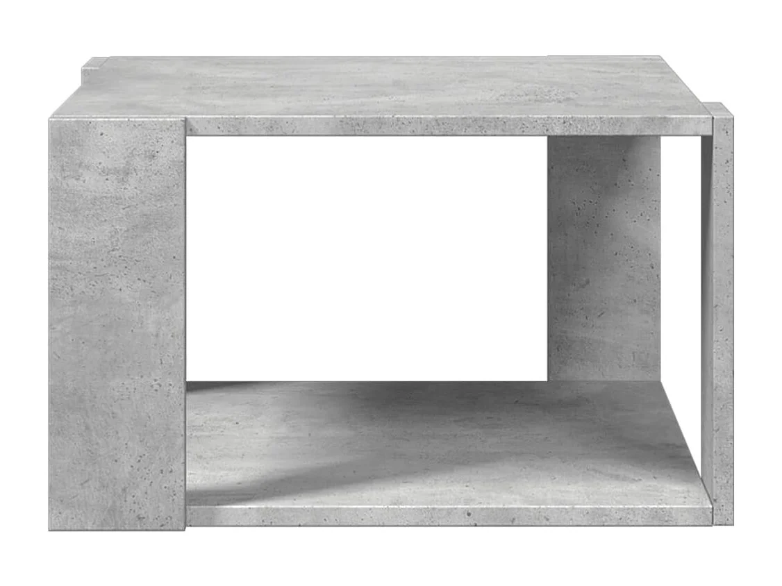 Mesa de centro gris hormigón 51,5x51,5x30 cm madera de ingeniería