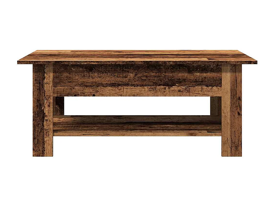 Table basse vieux bois 102x55x42 cm bois d'ingénierie