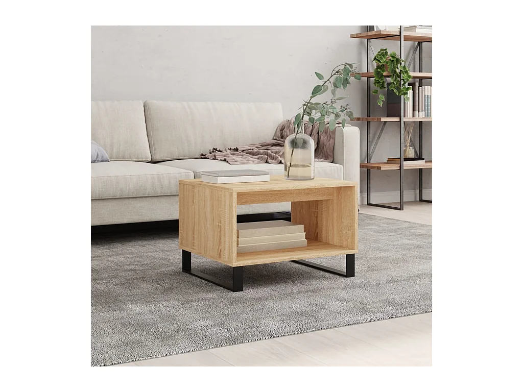 Table basse chêne sonoma 60x50x40 cm bois d'ingénierie