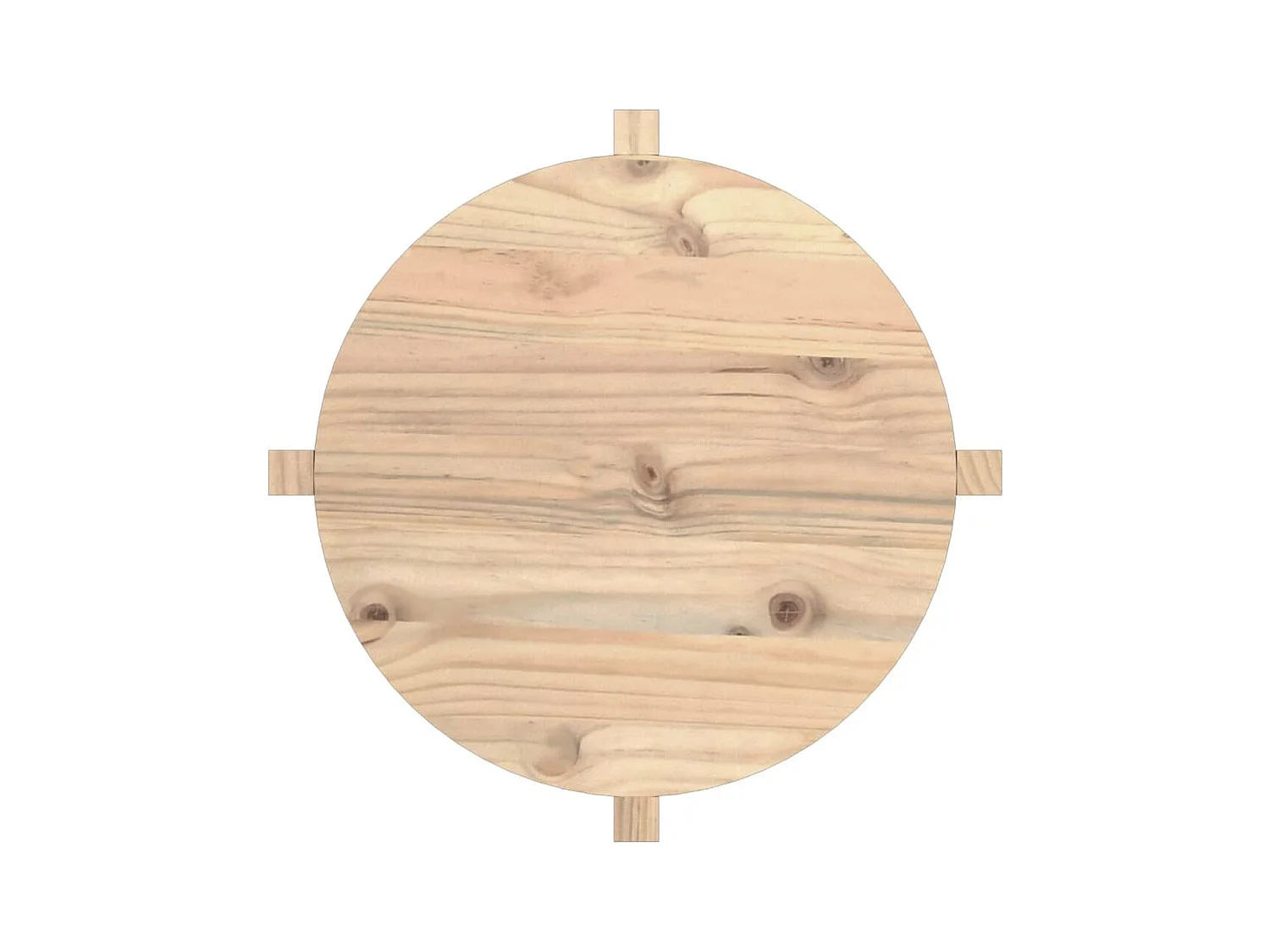 Table basse Ø 62,5x45 cm Bois massif de pin