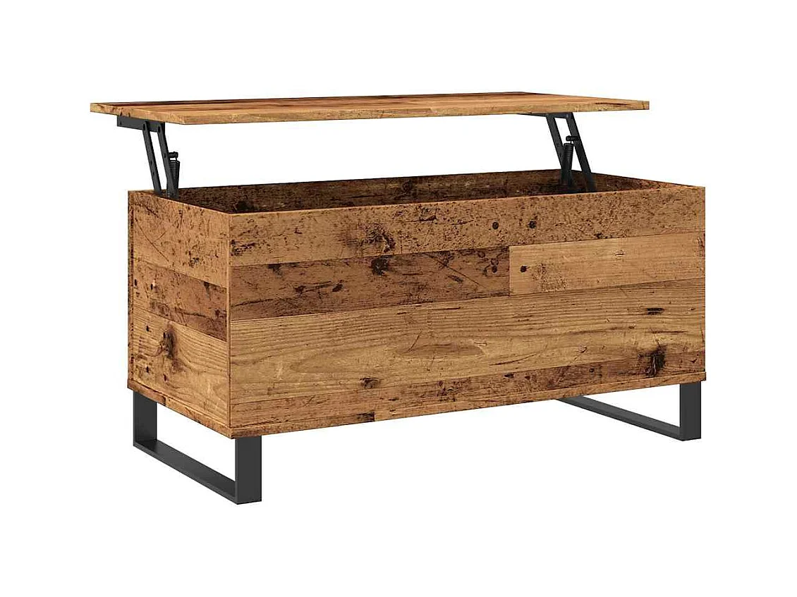 Table basse vieux bois 90x44,5x45 cm bois d'ingénierie