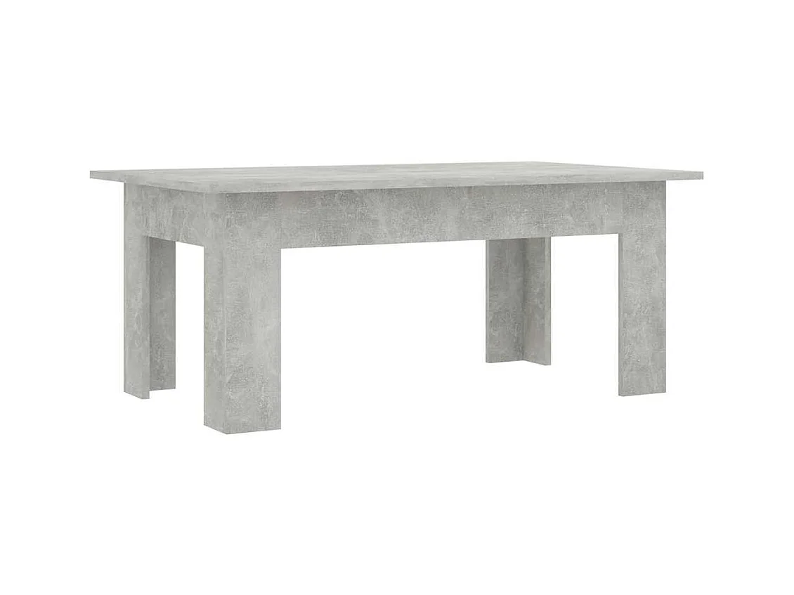 Table basse Gris béton 100x60x42 cm Bois d’ingénierie