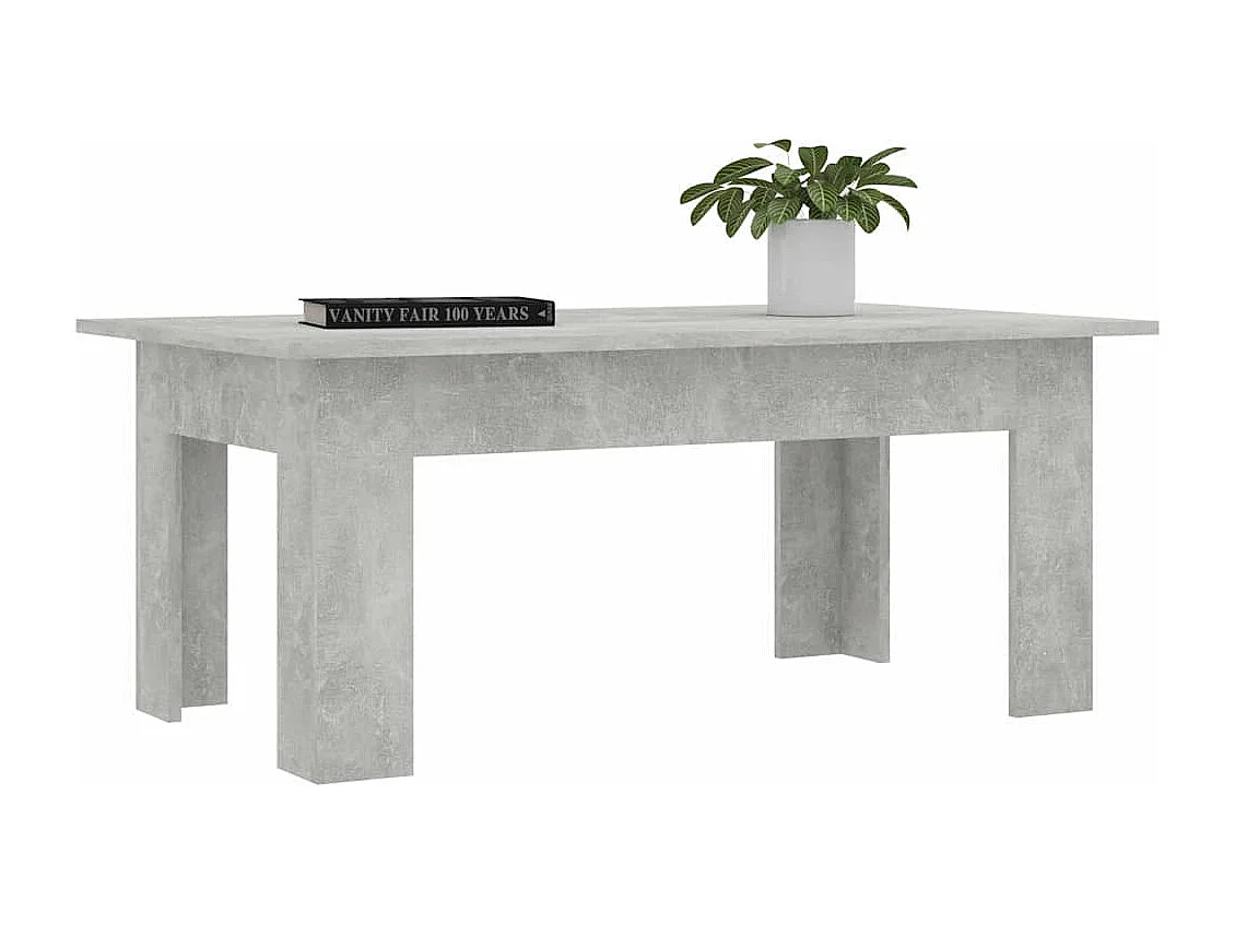 Table basse Gris béton 100x60x42 cm Bois d’ingénierie