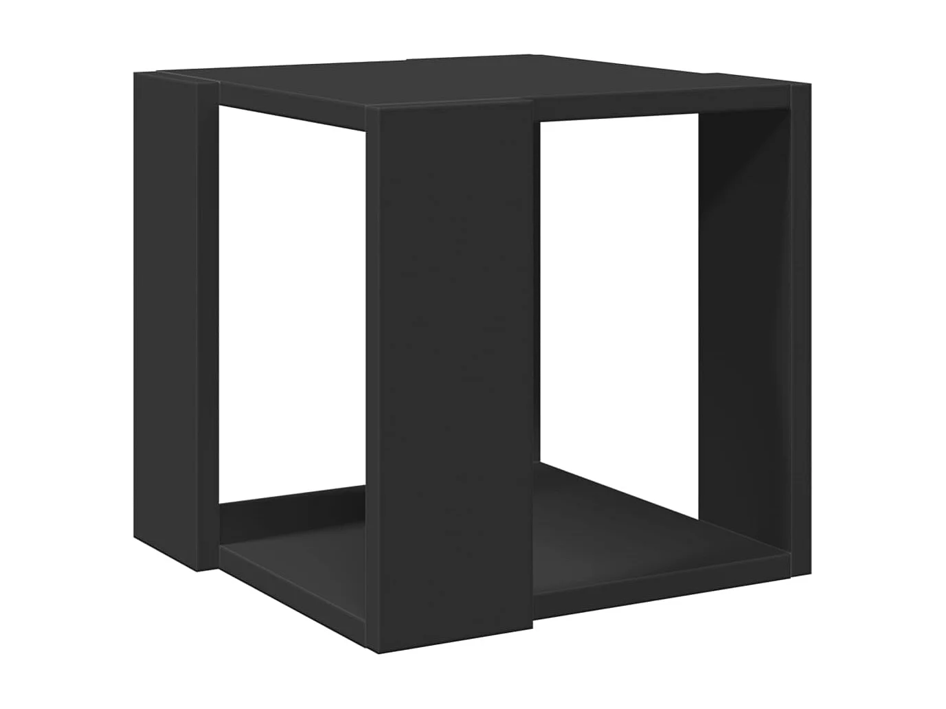 Schwarzer Couchtisch 32x32x30 cm Holzwerkstoff