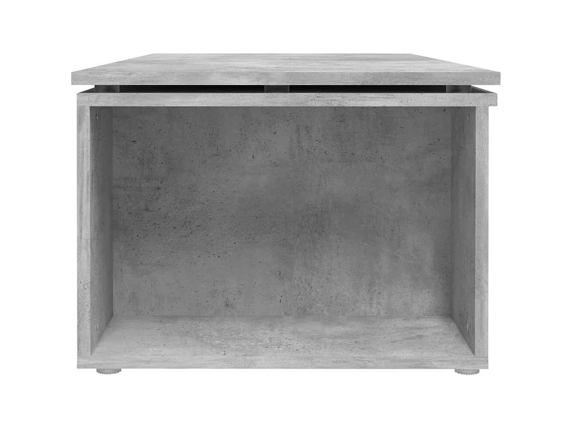 Betongrijze salontafel 150x50x35 cm bewerkt hout