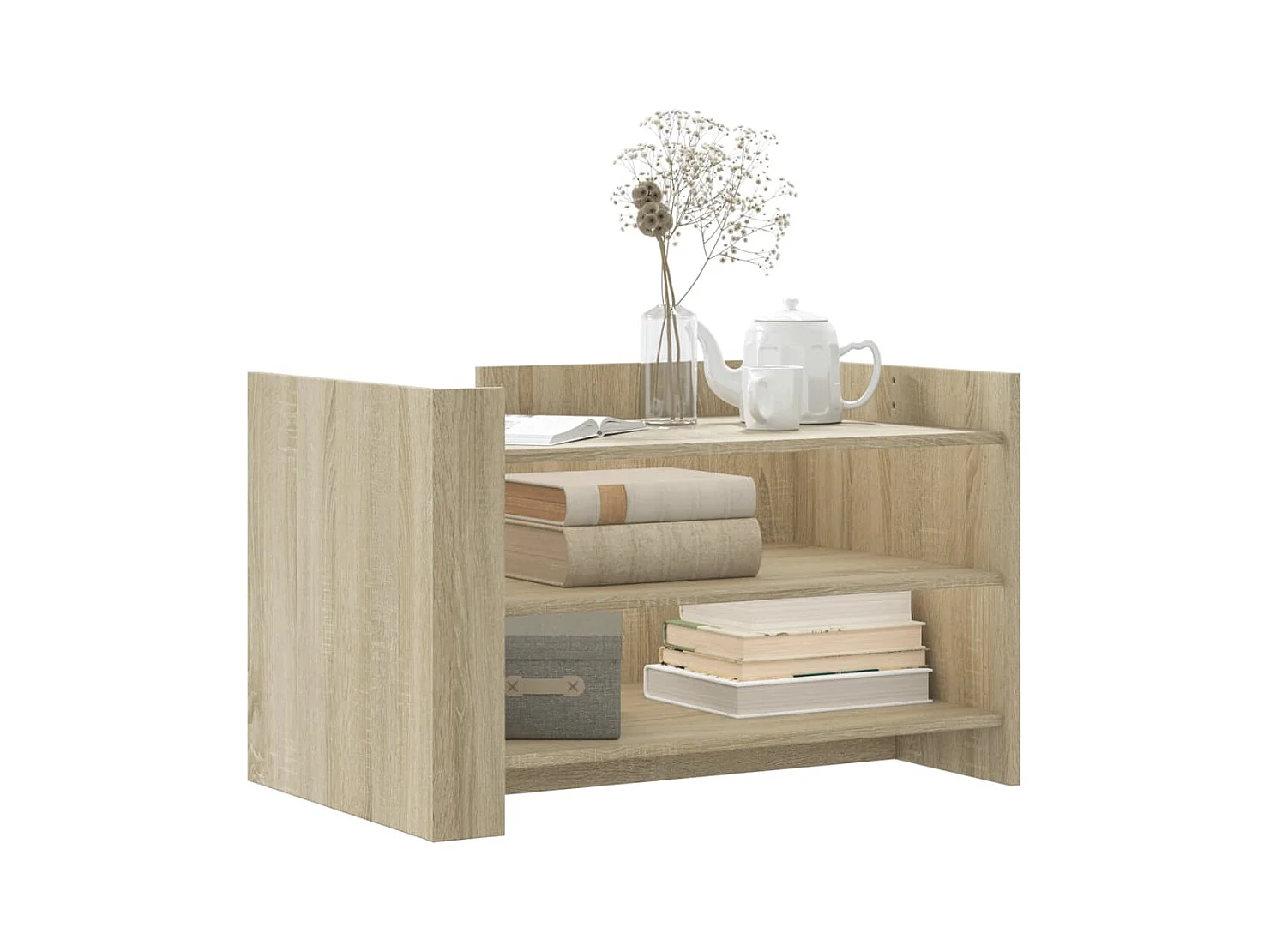 Table basse chêne sonoma 80x50x50 cm bois d'ingénierie