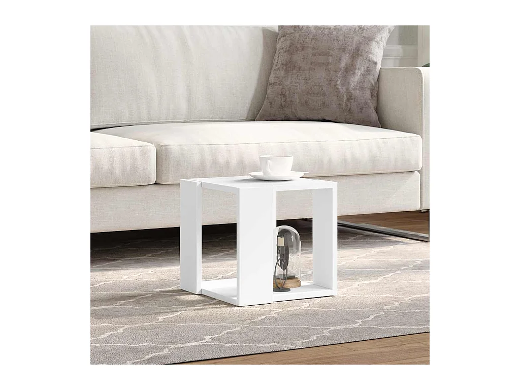 Tavolino bianco 32x32x30 cm in legno ingegnerizzato