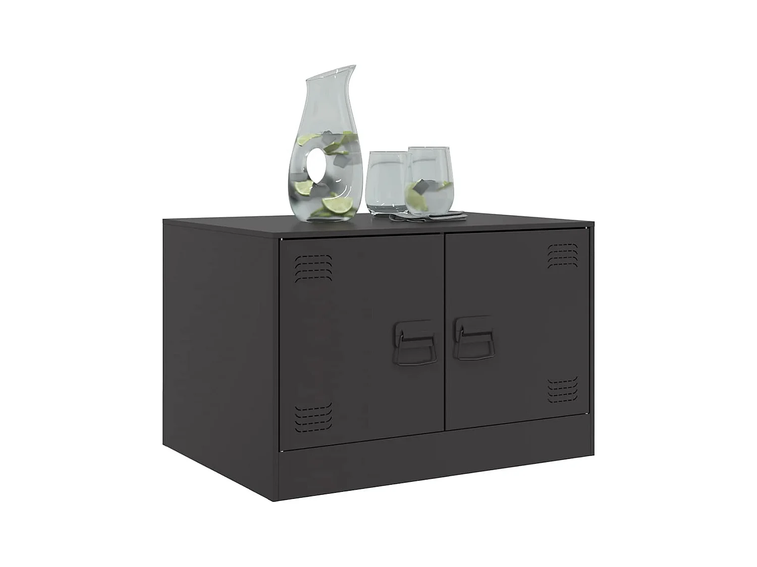 Table basse noir 67x50x44 cm acier