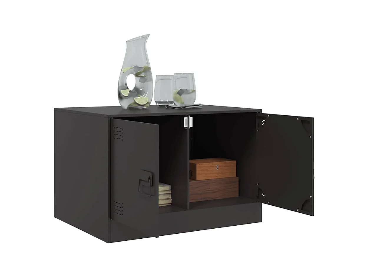 Table basse noir 67x50x44 cm acier