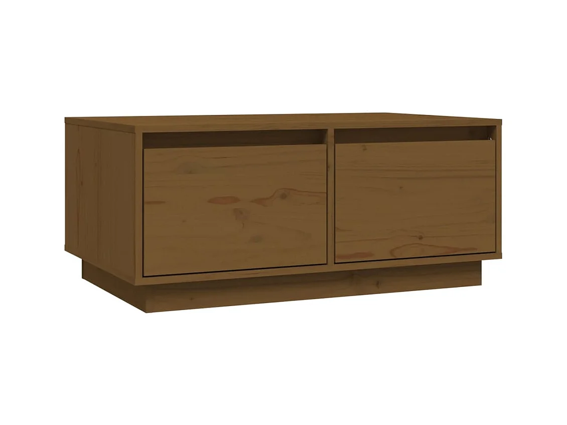 Table basse Marron miel 80x50x35 cm Bois massif de pin