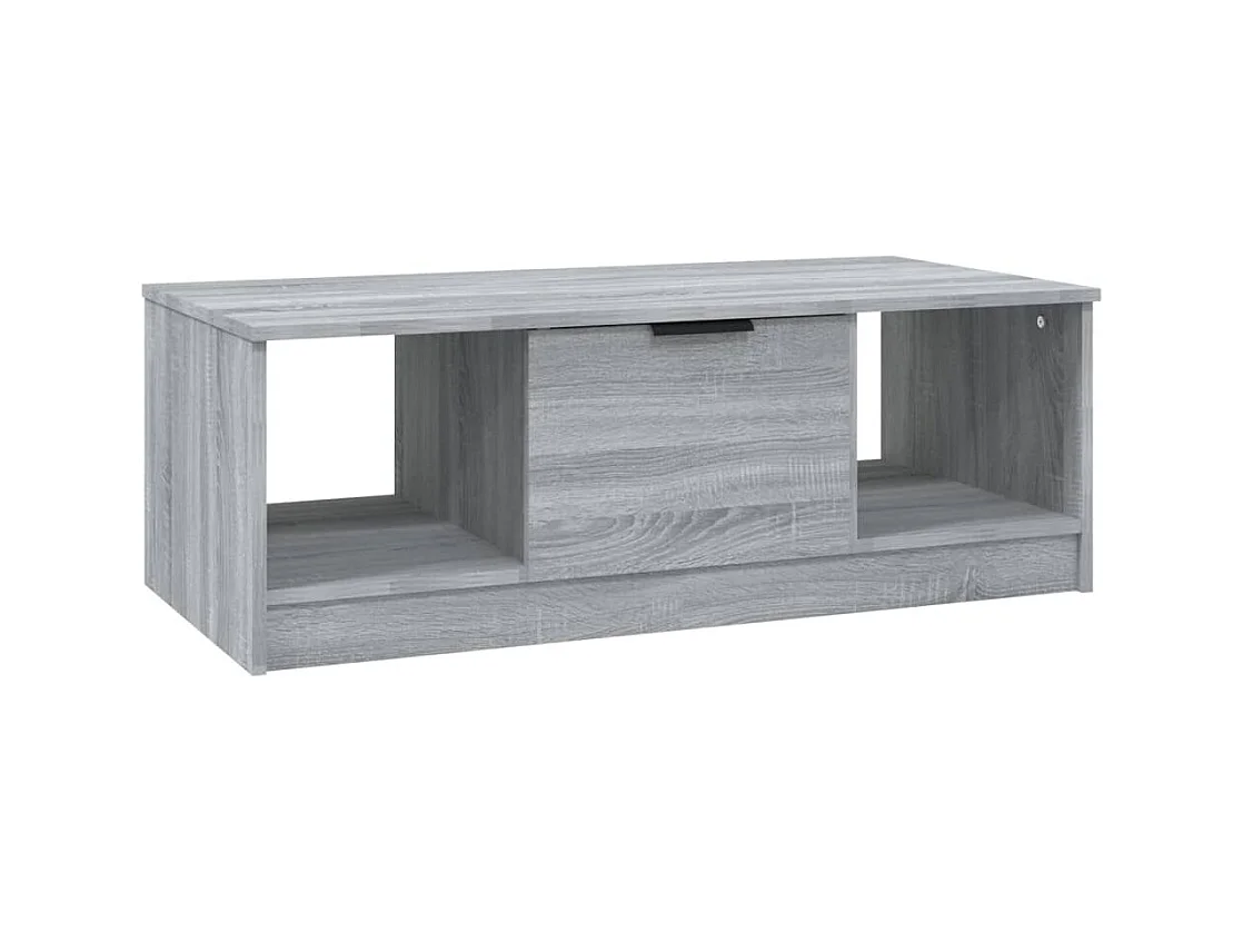 Table basse sonoma gris 102x50x36 cm bois d'ingénierie