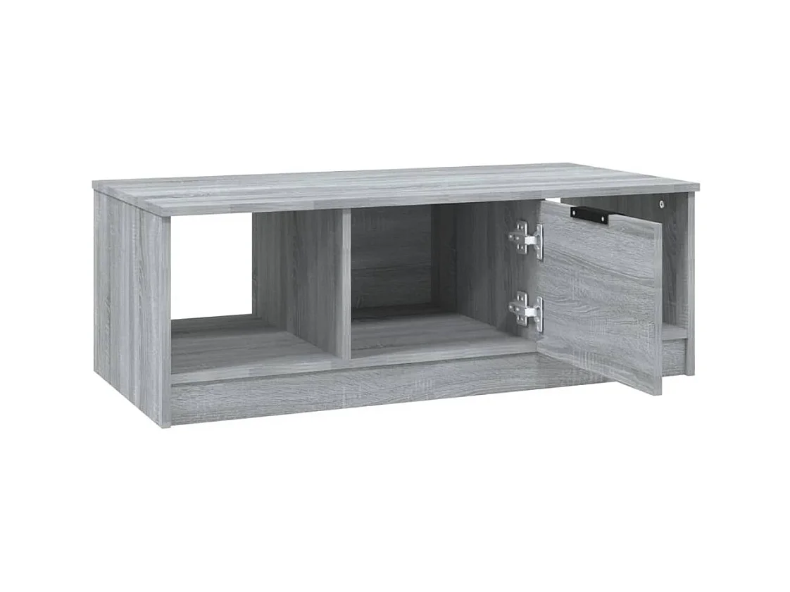 Table basse sonoma gris 102x50x36 cm bois d'ingénierie