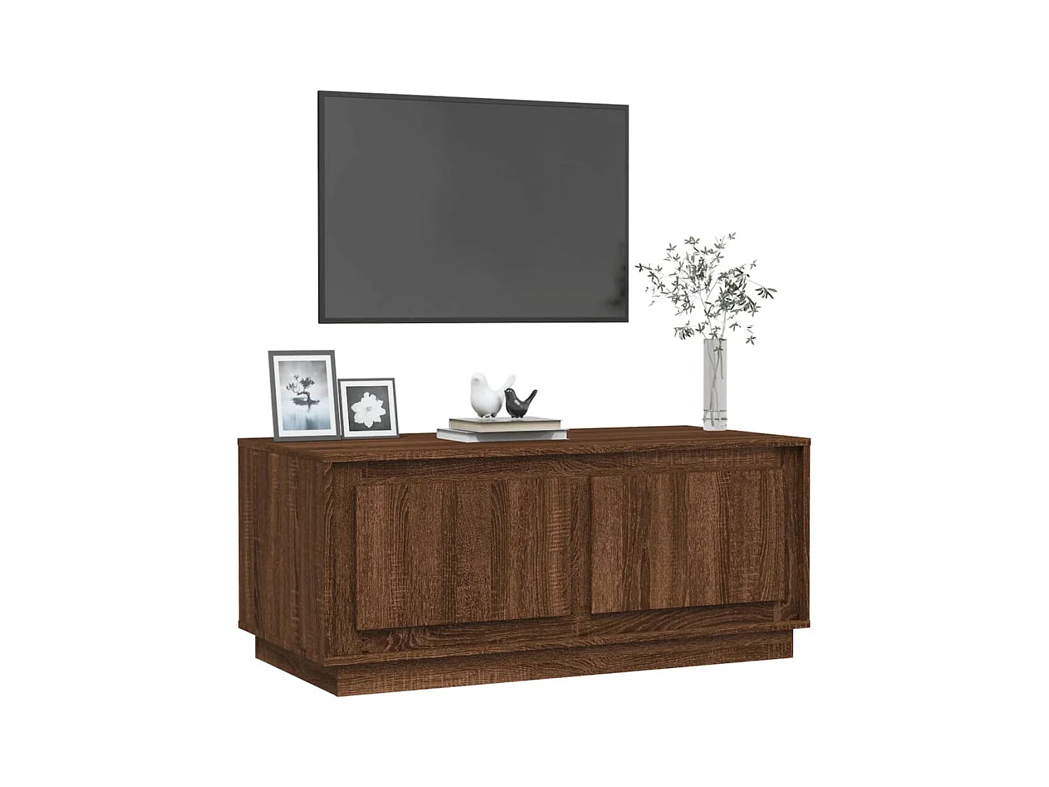 Table basse chêne marron 102x50x44 cm bois d'ingénierie