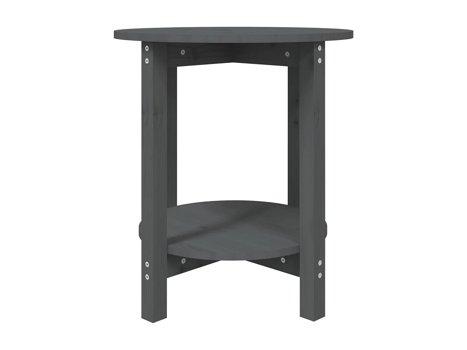 Salontafel Grijs Ø 55x60 cm Massief grenenhout