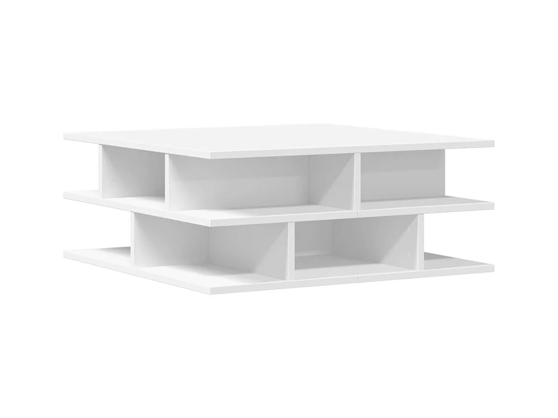 Table basse blanc 70x70x29 cm bois d'ingénierie