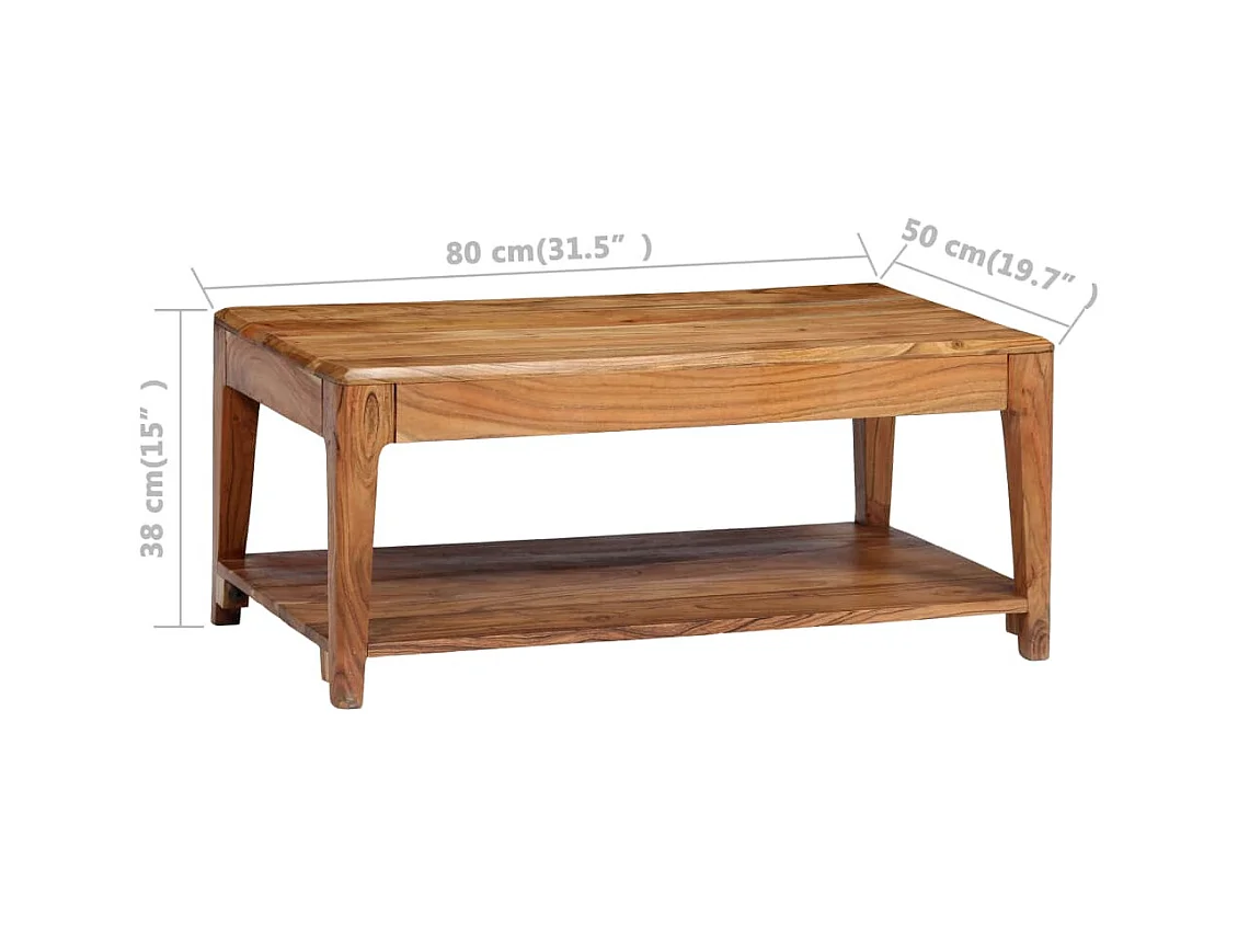 Table basse Bois massif 88x50x38 cm