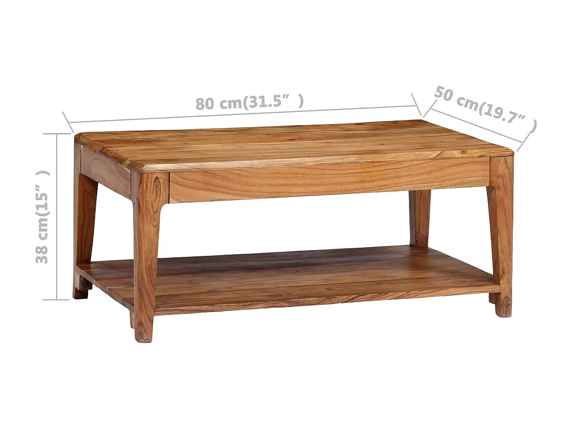 Table basse Bois massif 88x50x38 cm