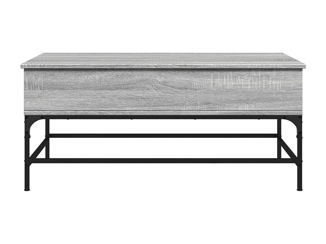 Sonoma Couchtisch grau 100x50x45 cm Holzwerkstoff und Metall