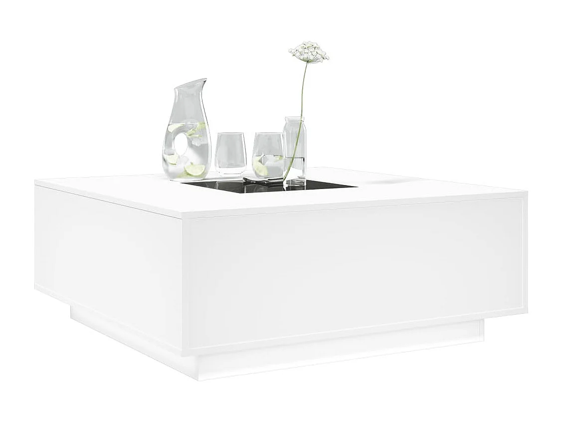 Couchtisch mit weißer Infinity-LED 100x100x40 cm