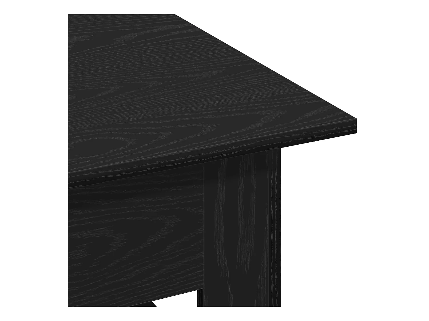 Table basse en chêne noir 102x55x42 cm en bois aggloméré
