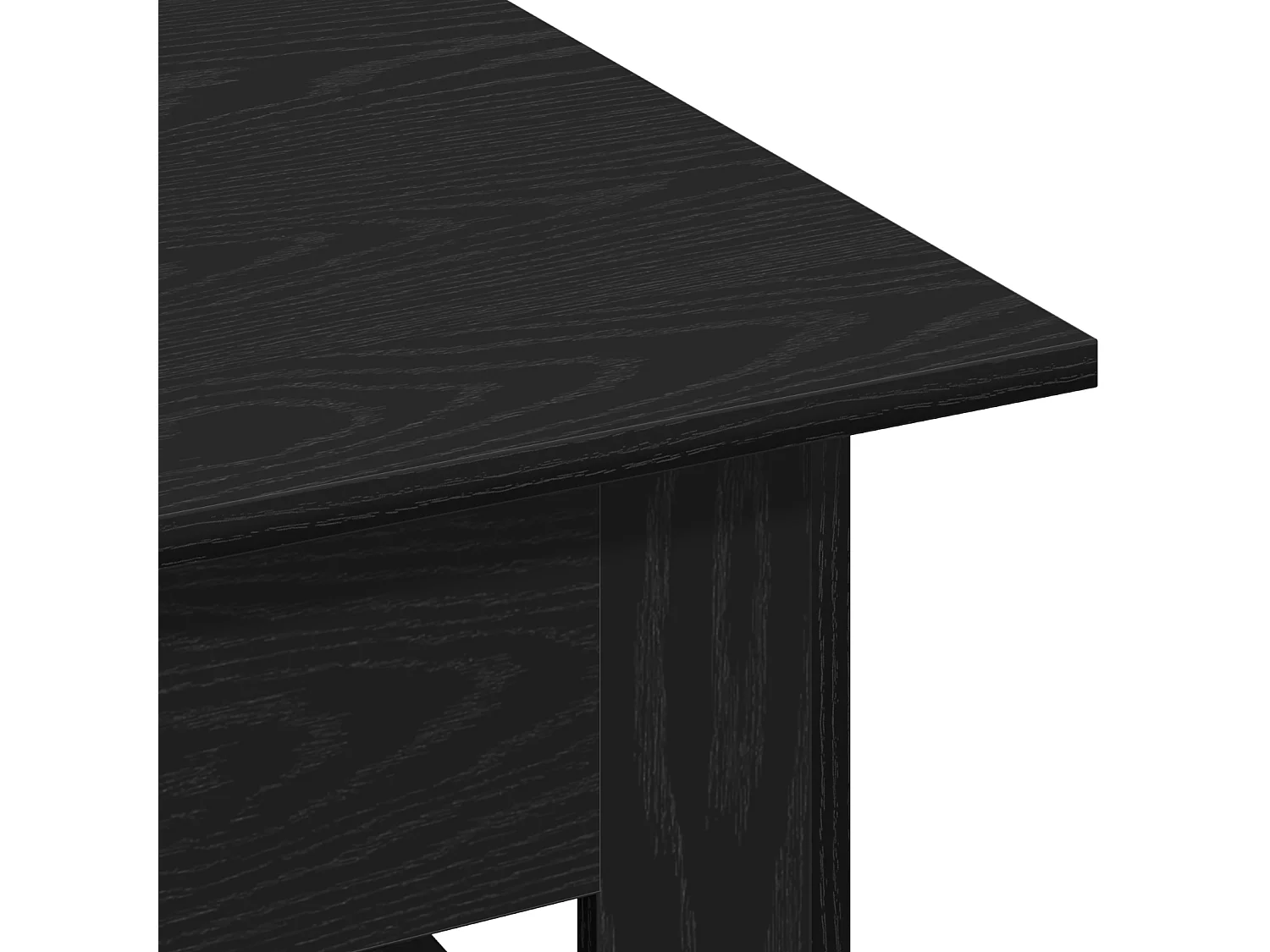Table basse en chêne noir 102x55x42 cm en bois aggloméré