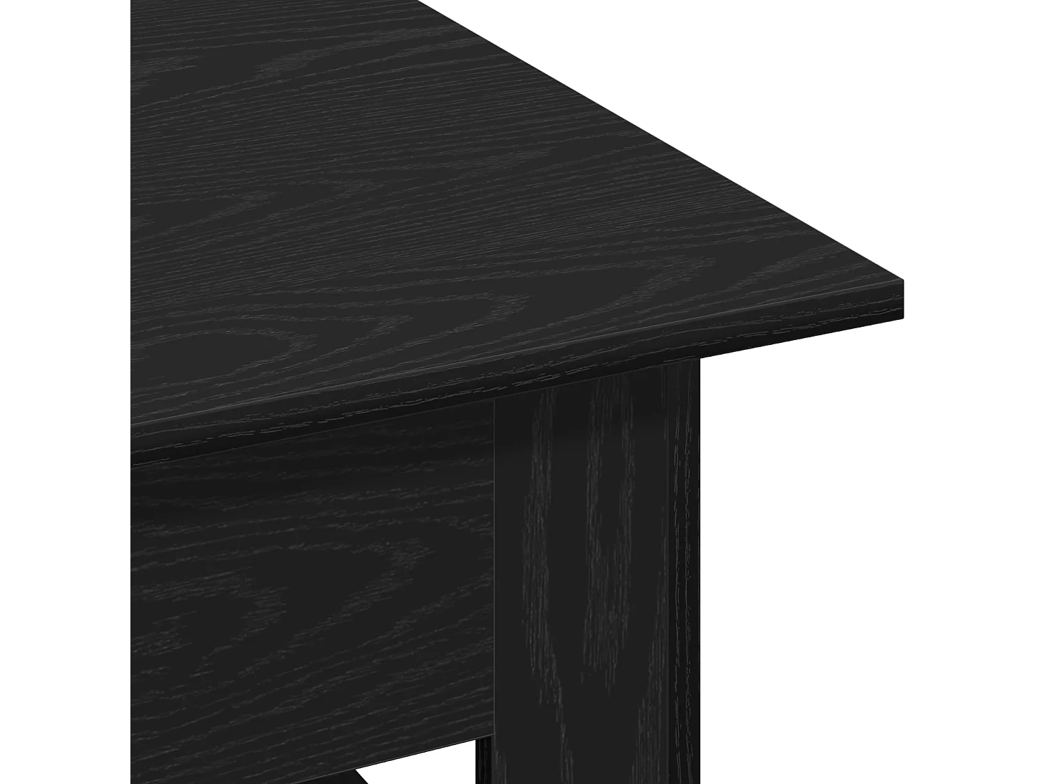 Table basse en chêne noir 102x55x42 cm en bois aggloméré