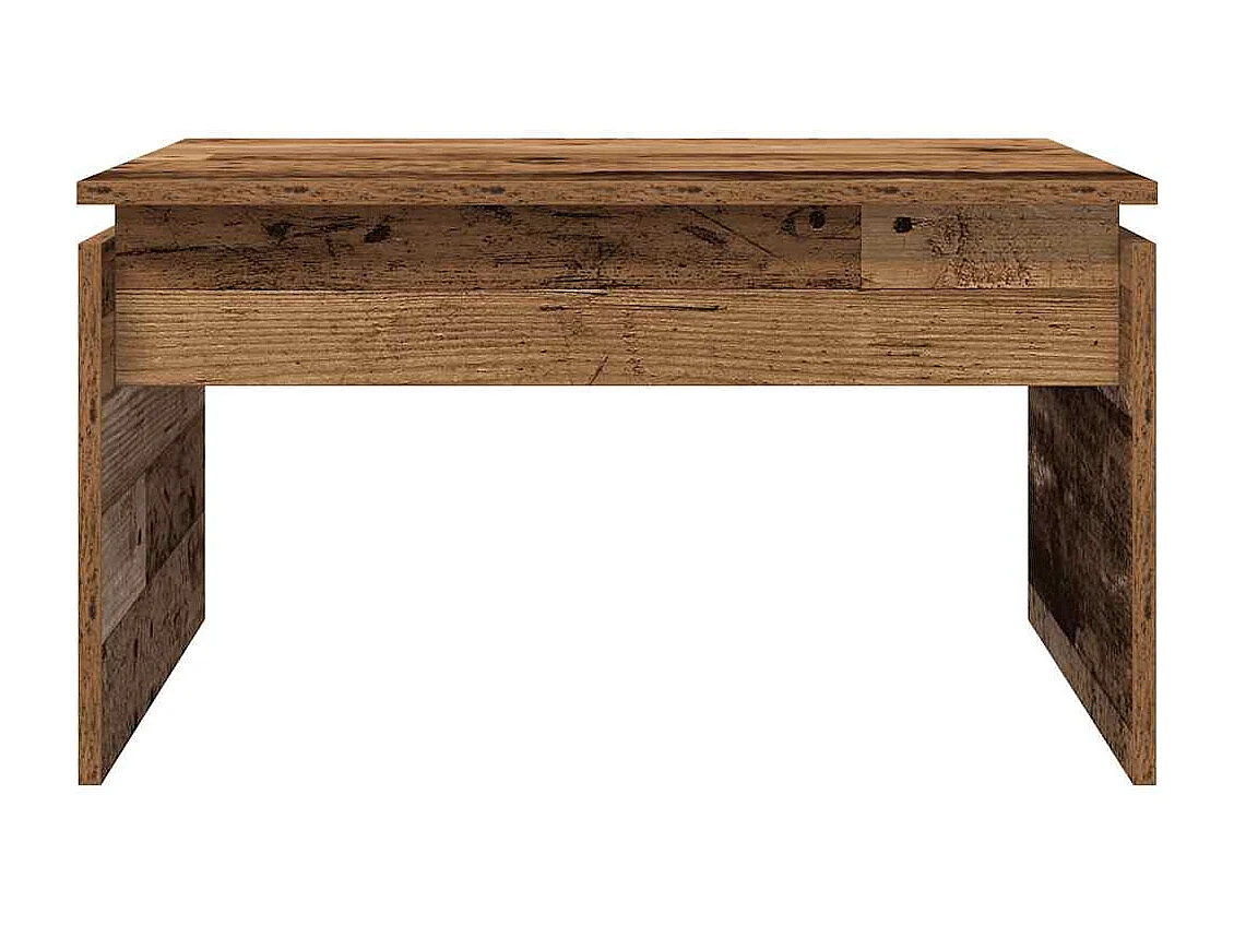 Table basse vieux bois 68x50x38 cm bois d'ingénierie