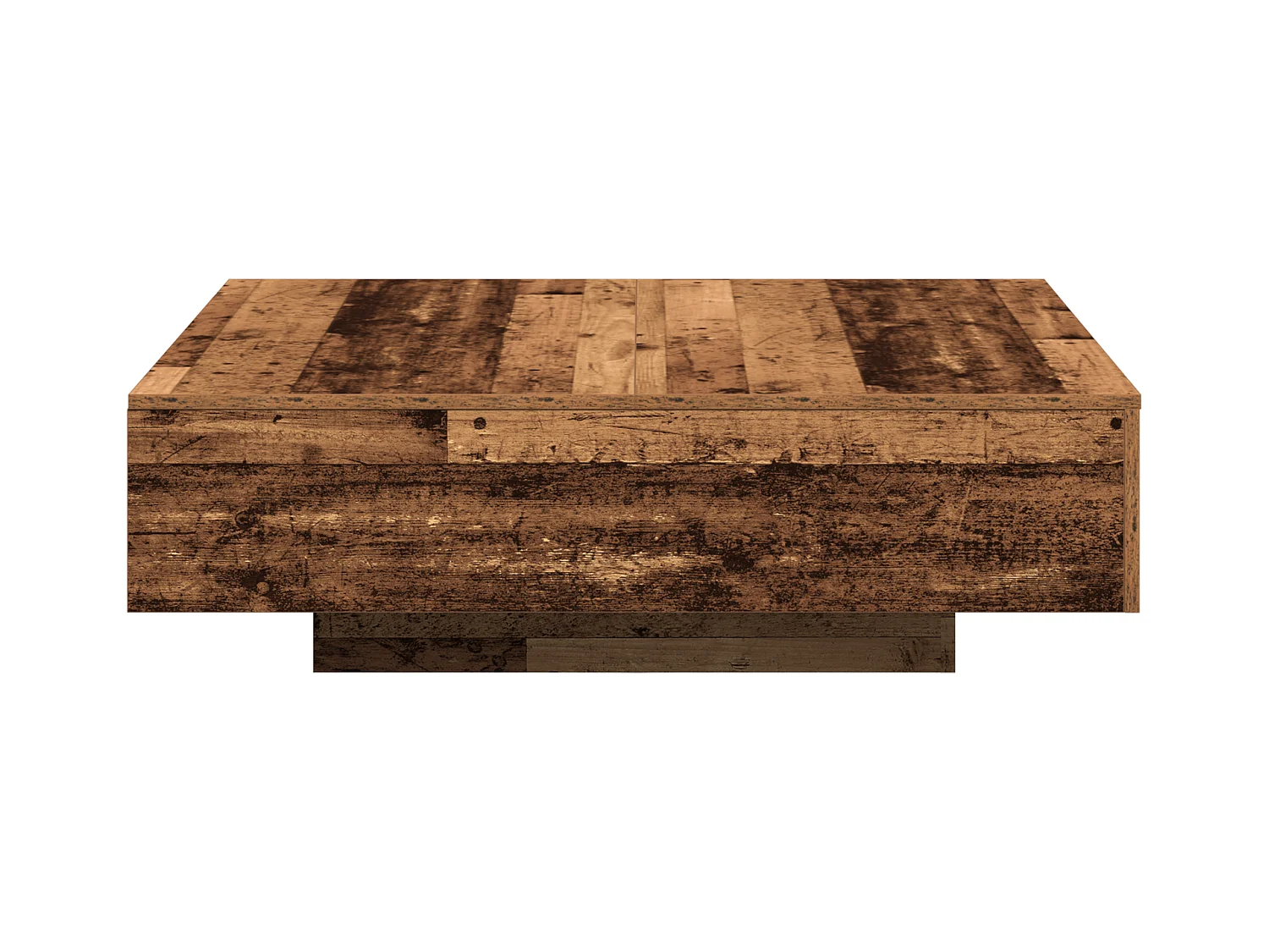 Table basse en vieux bois 100x100x31 cm en bois d'ingénierie
