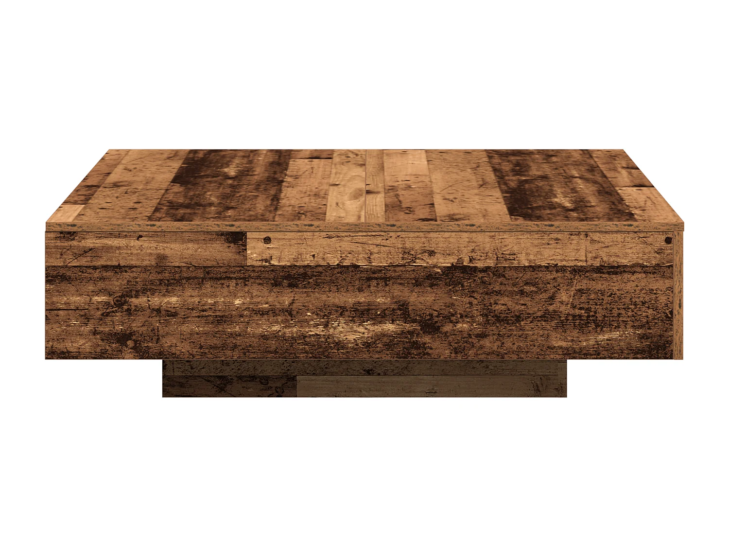 Couchtisch aus Altholz 100x100x31 cm aus Holzwerkstoff