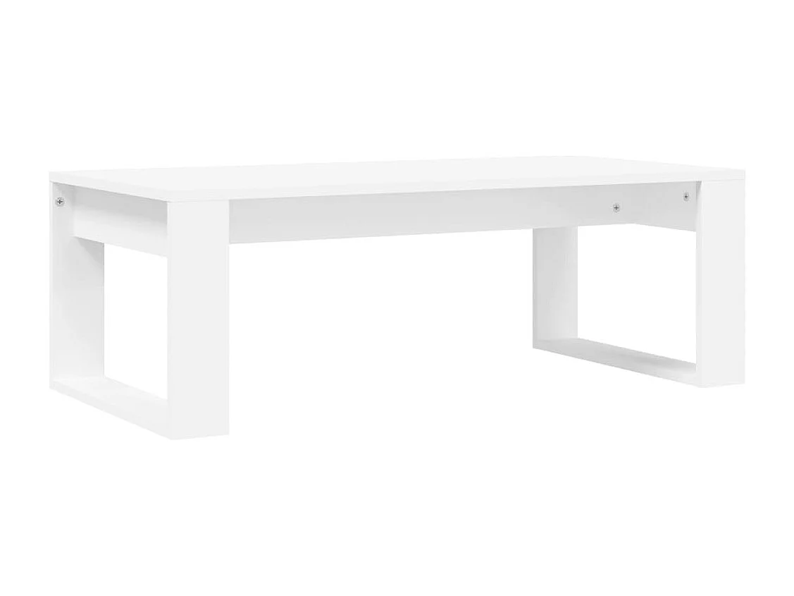 Table basse blanc 102x50x35 cm bois d'ingénierie