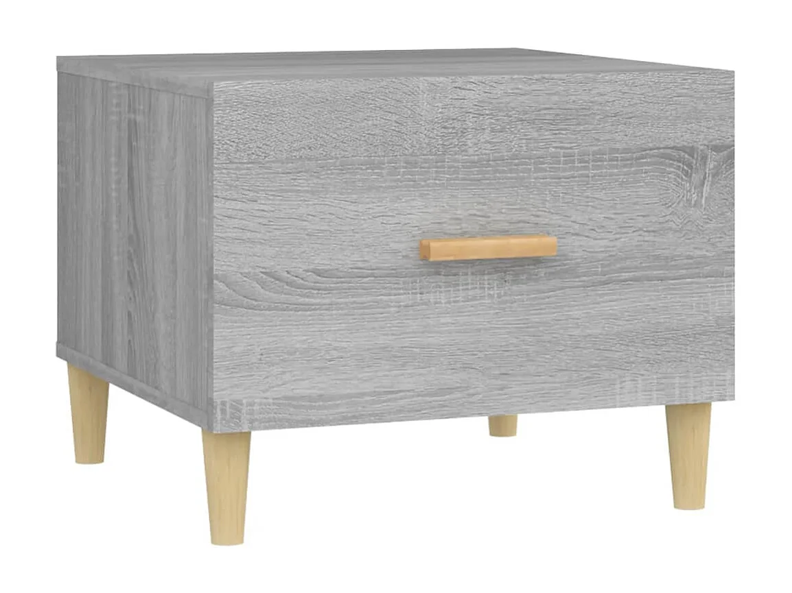 Tavolino Sonoma grigio 50x50x40 cm in legno ingegnerizzato