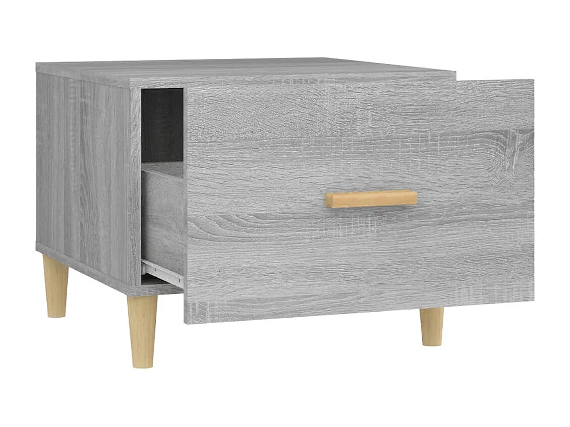 Tavolino Sonoma grigio 50x50x40 cm in legno ingegnerizzato