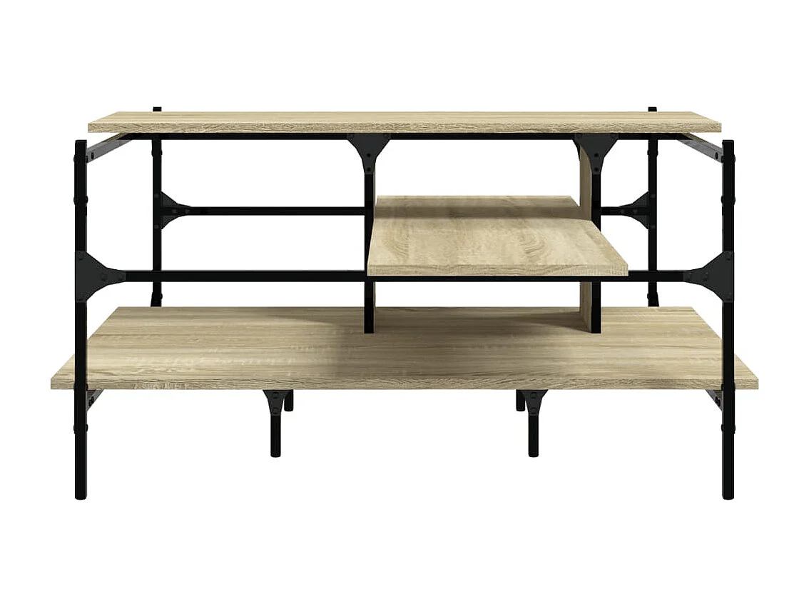 Mesa de centro de roble Sonoma 100x100x48,5 cm madera de ingeniería