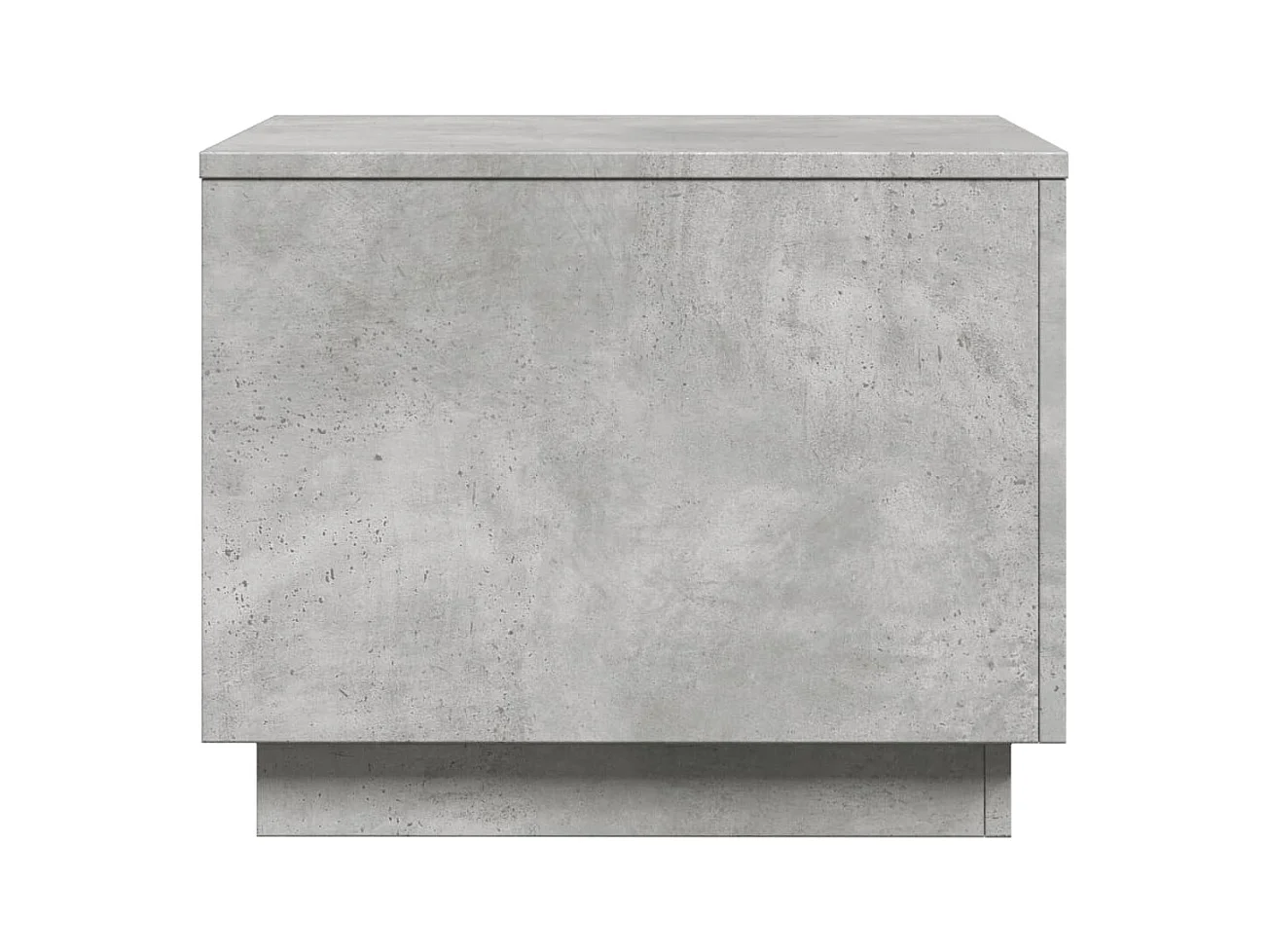 Mesa de centro con luces LED, gris hormigón, 50x50x40 cm