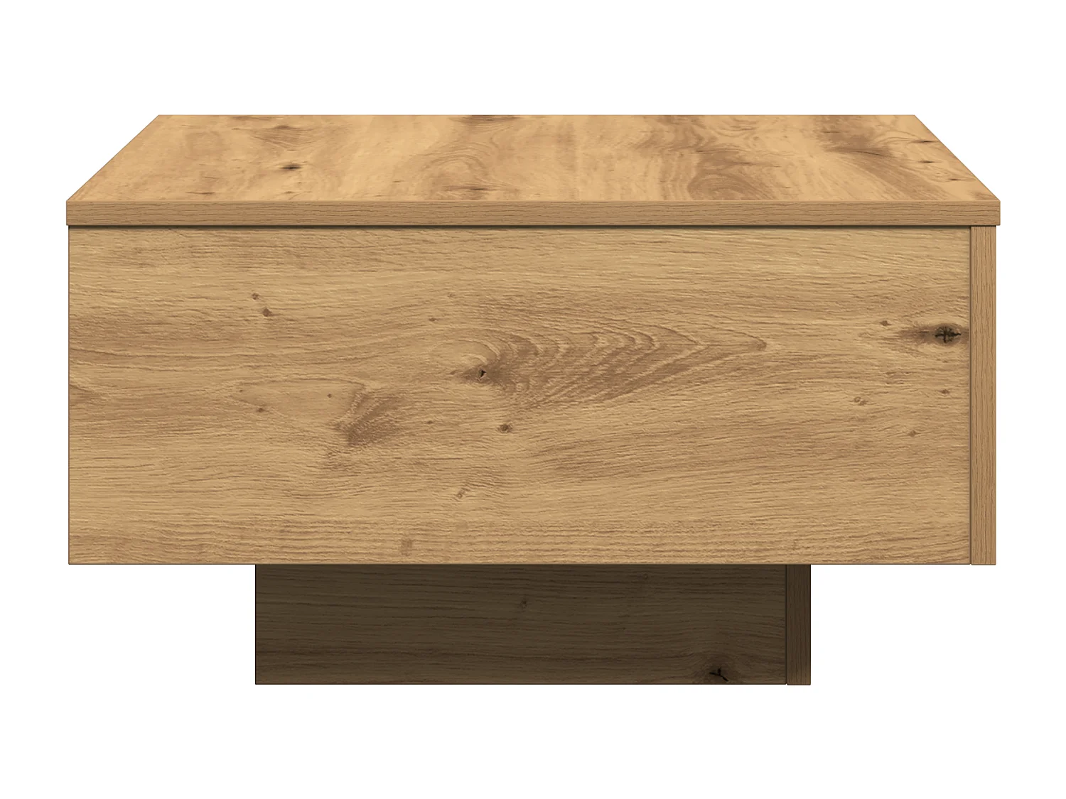 Mesa de centro artesanal de roble 55x55x31 cm Madera de ingeniería