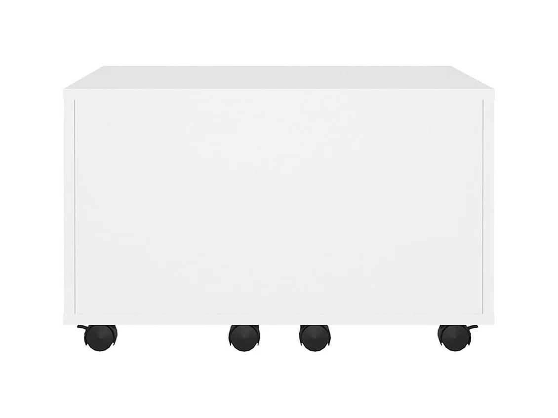 Table basse blanc 60x60x38 cm bois d'ingénierie