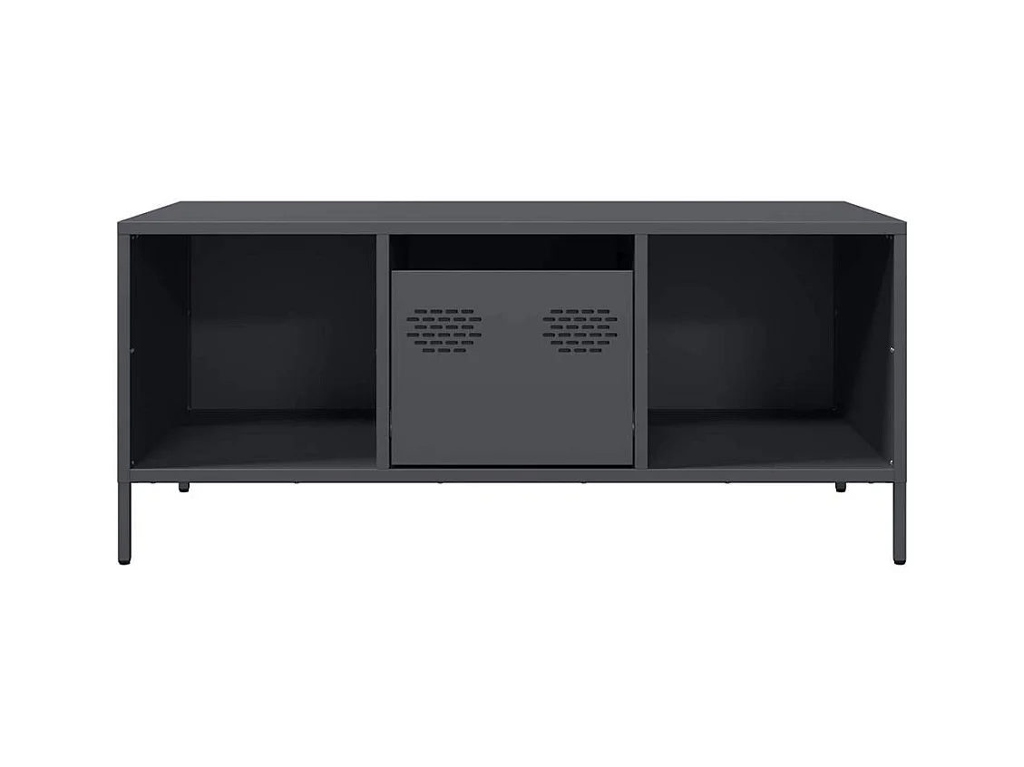 Antraciet salontafel 101,5x50x43,5 cm koudgewalst staal