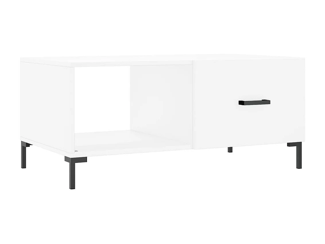 Tavolino bianco 90x50x40 cm in legno ingegnerizzato