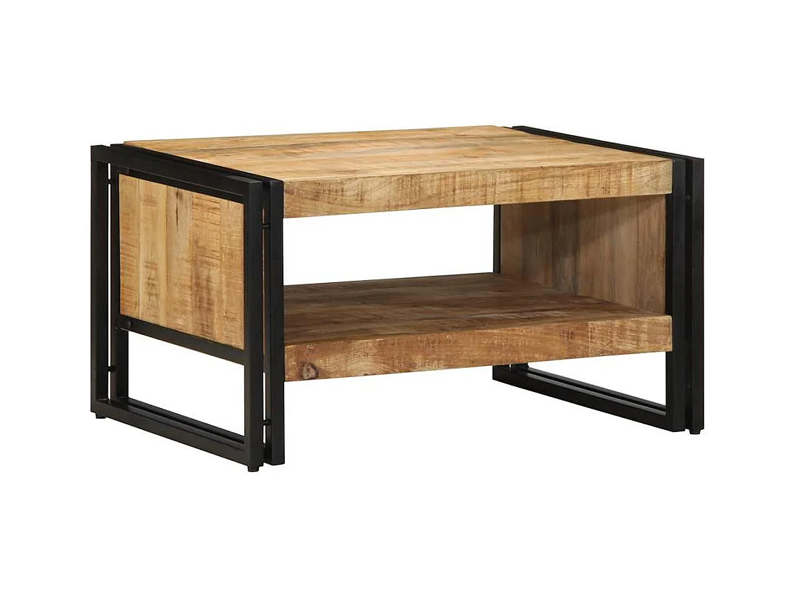 Table basse 70x50x38 cm bois de manguier massif brut