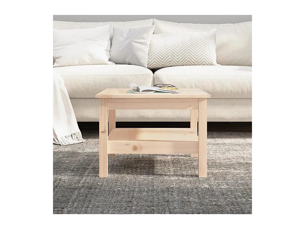 Table basse 55x55x40 cm Bois massif de pin