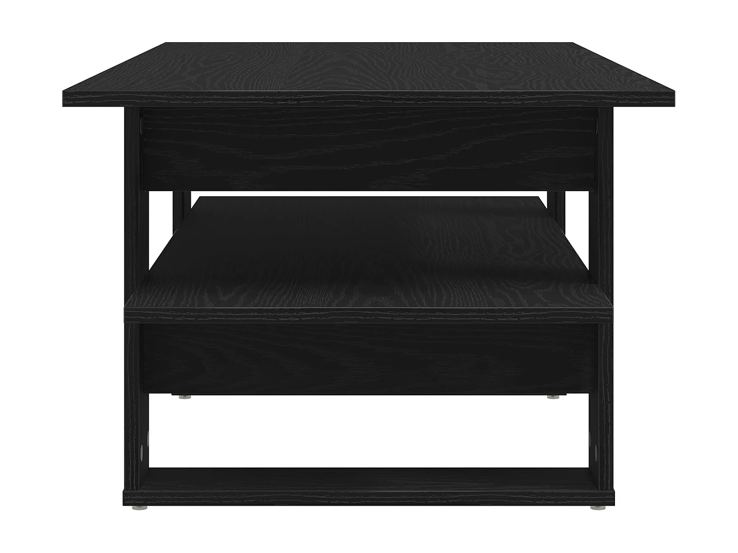 Table basse en chêne noir 102x55x42 cm en bois d'ingénierie