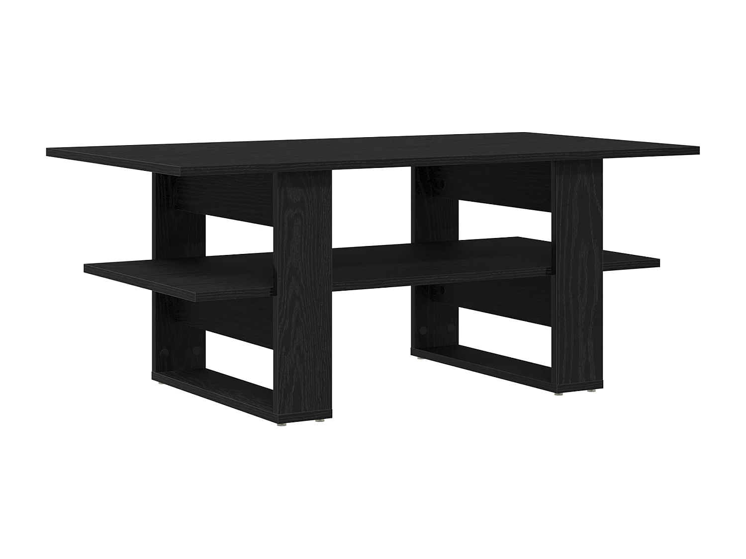 Table basse en chêne noir 102x55x42 cm en bois d'ingénierie