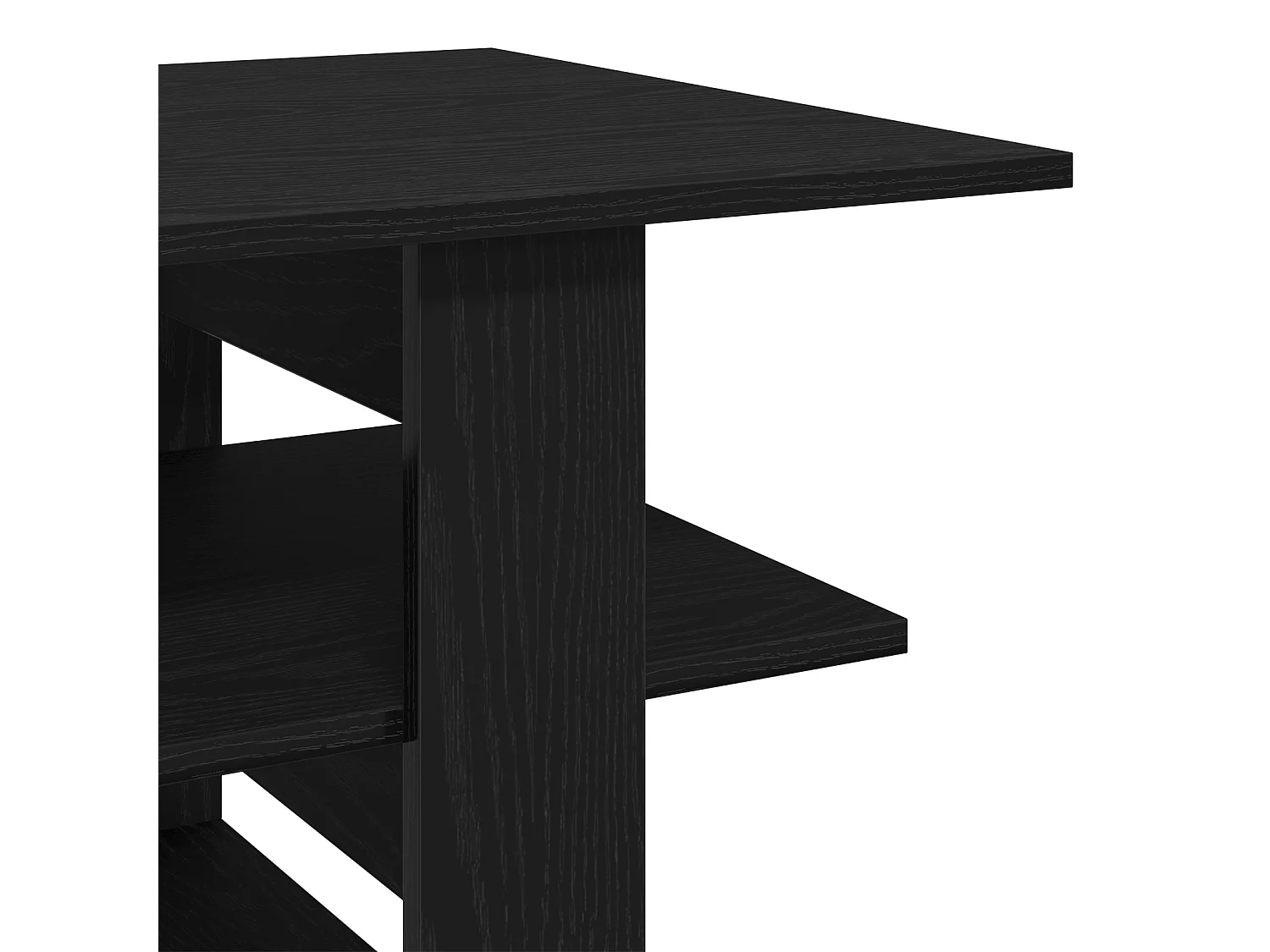 Table basse en chêne noir 102x55x42 cm en bois d'ingénierie
