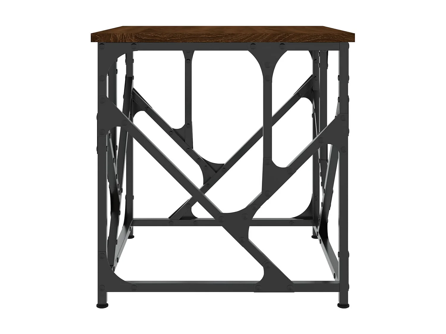 Mesa de centro roble marrón 45x45x47,5 cm madera de ingeniería