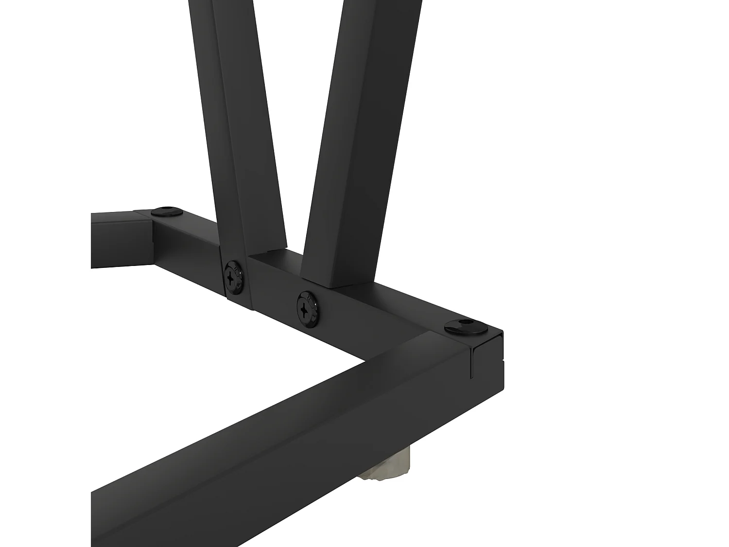 Tavolino in rovere affumicato 80x40x40,5 cm in legno composito e metallo