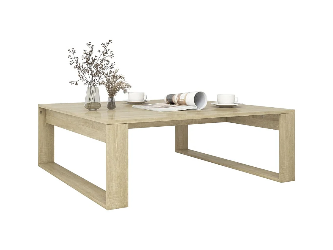 Table basse Chêne sonoma 100x100x35 cm Bois d'ingénierie